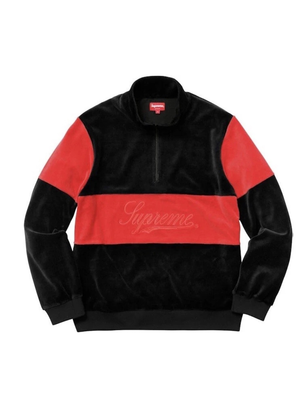 Supreme velour quarter zip